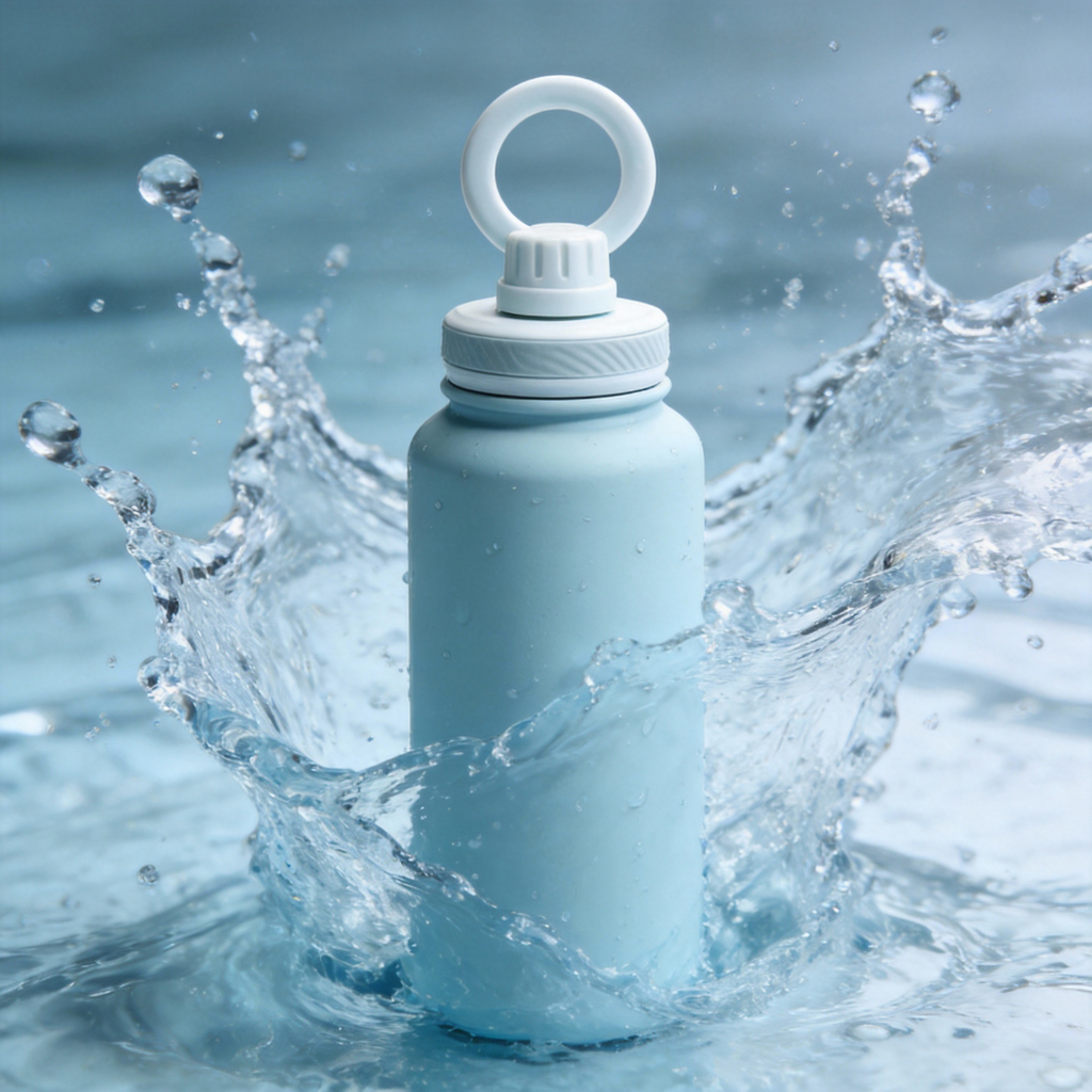 Athletica Wellness Co Custom Water Bottle - Baby Blue | 1L Magnetic Tumbler Flask