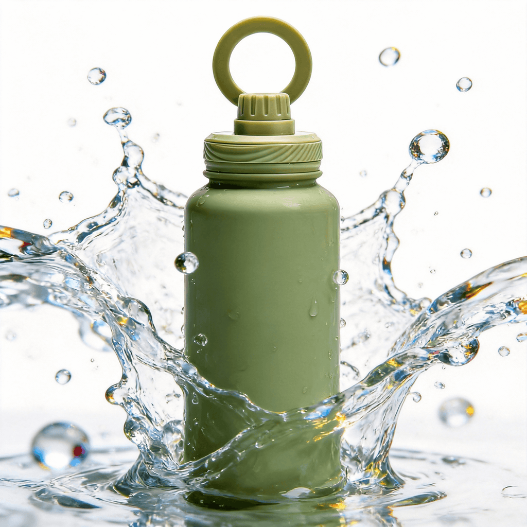 Athletica Wellness co  Custom Water Bottle - Green | 1L Magnetic Tumbler Flask