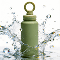 Athletica Wellness co  Custom Water Bottle - Green | 1L Magnetic Tumbler Flask