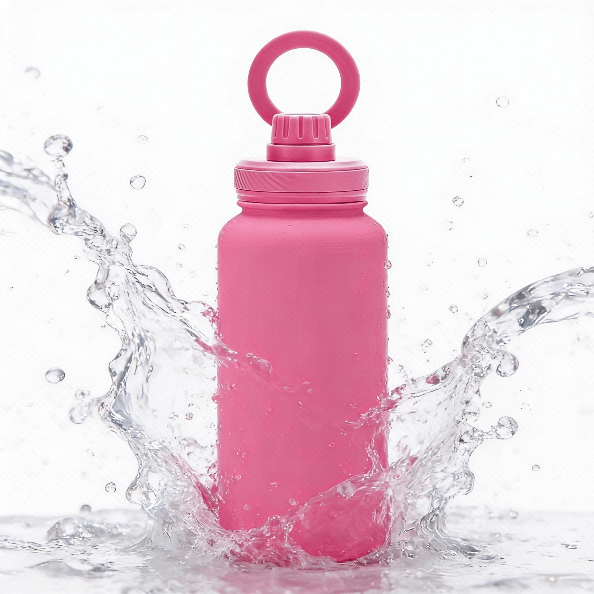 Athletica Wellness Co Custom Water Bottle - Hot Pink | 1L Magnetic Tumbler Flask