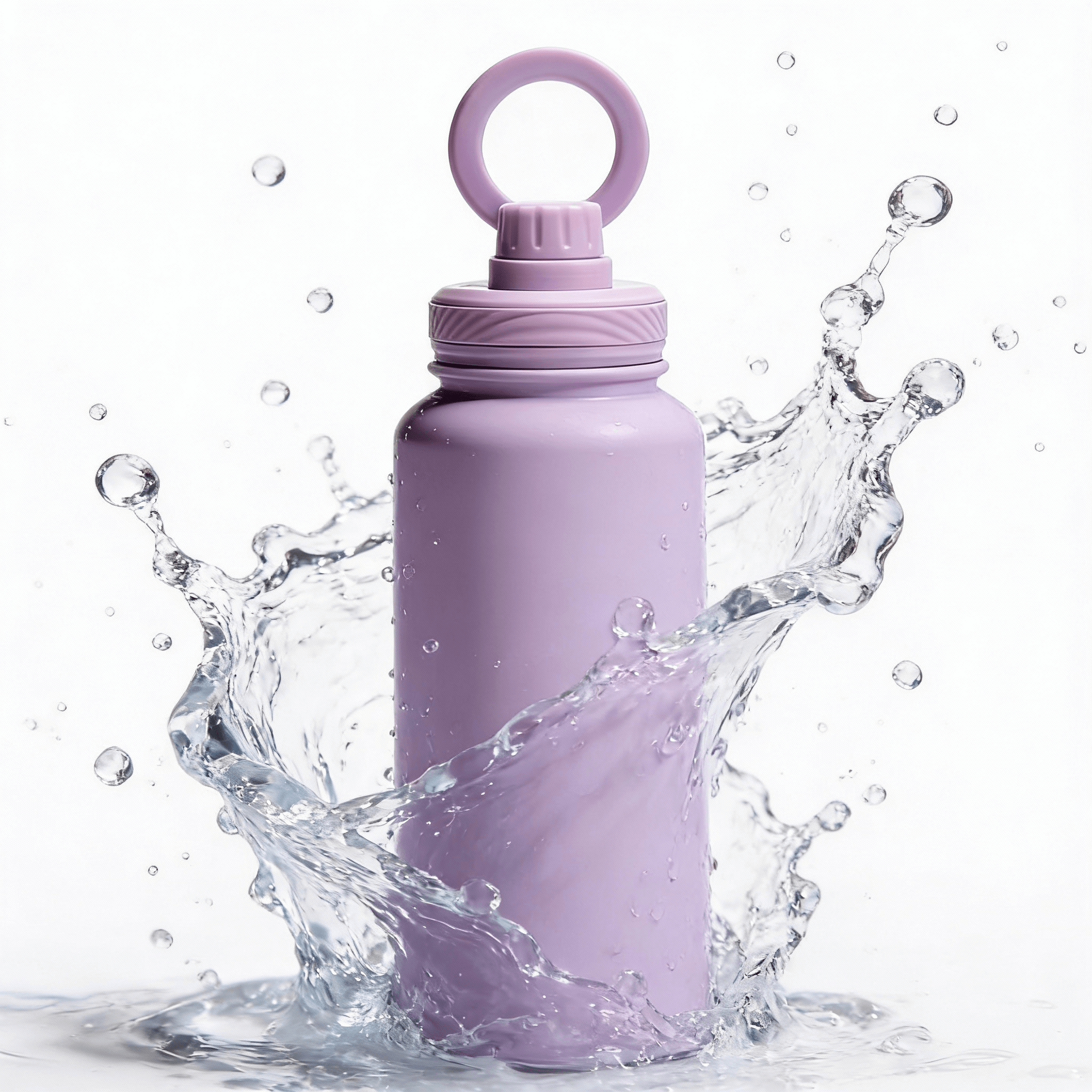 Athletica Wellness Co Custom Water Bottle - Purple | 1L Magnetic Tumbler Flask